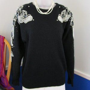 🌞HP🌞 VTG Nilani Lambswool/Angora Beaded Sweater